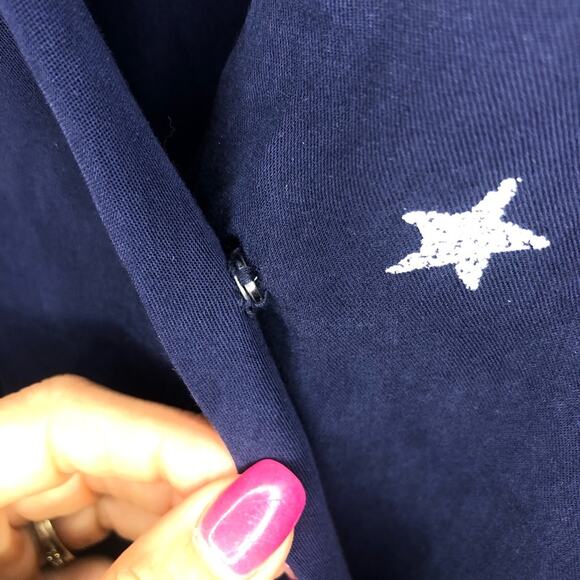 Cloth & Stone Cross Navy Star Front Romper - Picture 7 of 11